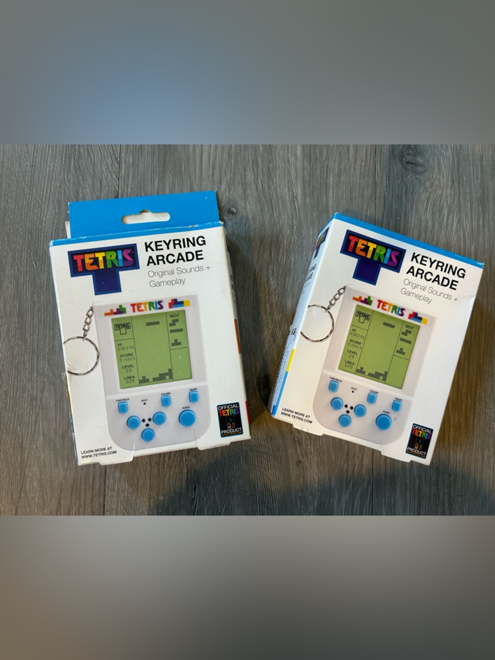 Fizz Creations Tetris Keyring Arcade Handheld Electronic Game Original Sounds